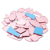 Light Pink Mixed Shapes Acrylic Sew-on Mirror For Dance Costume WholesaleRhinestone